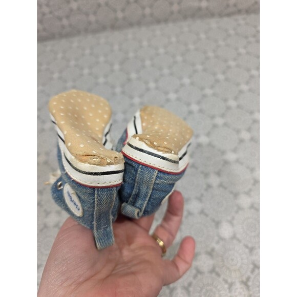 Gerber Baby Shoes Denim High Top Sneakers Infant Pre Walker Crib Shoes 3 - Picture 7 of 9
